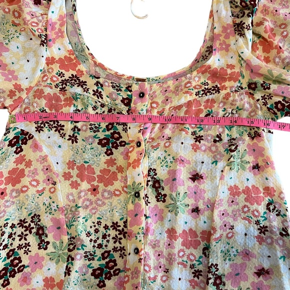 NWOT Free People Callie Printed Floral Tunic - Picture 11 of 15